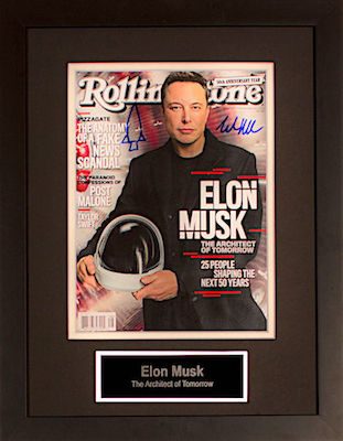 Charity Auction Items - Autographed 11×14 Celebrity Photos - Elon Musk